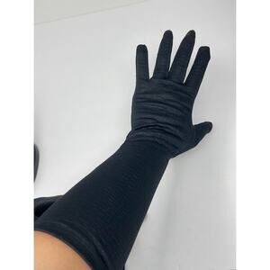 Vintage Long Black Opera Gloves HANSEN 6 1/2